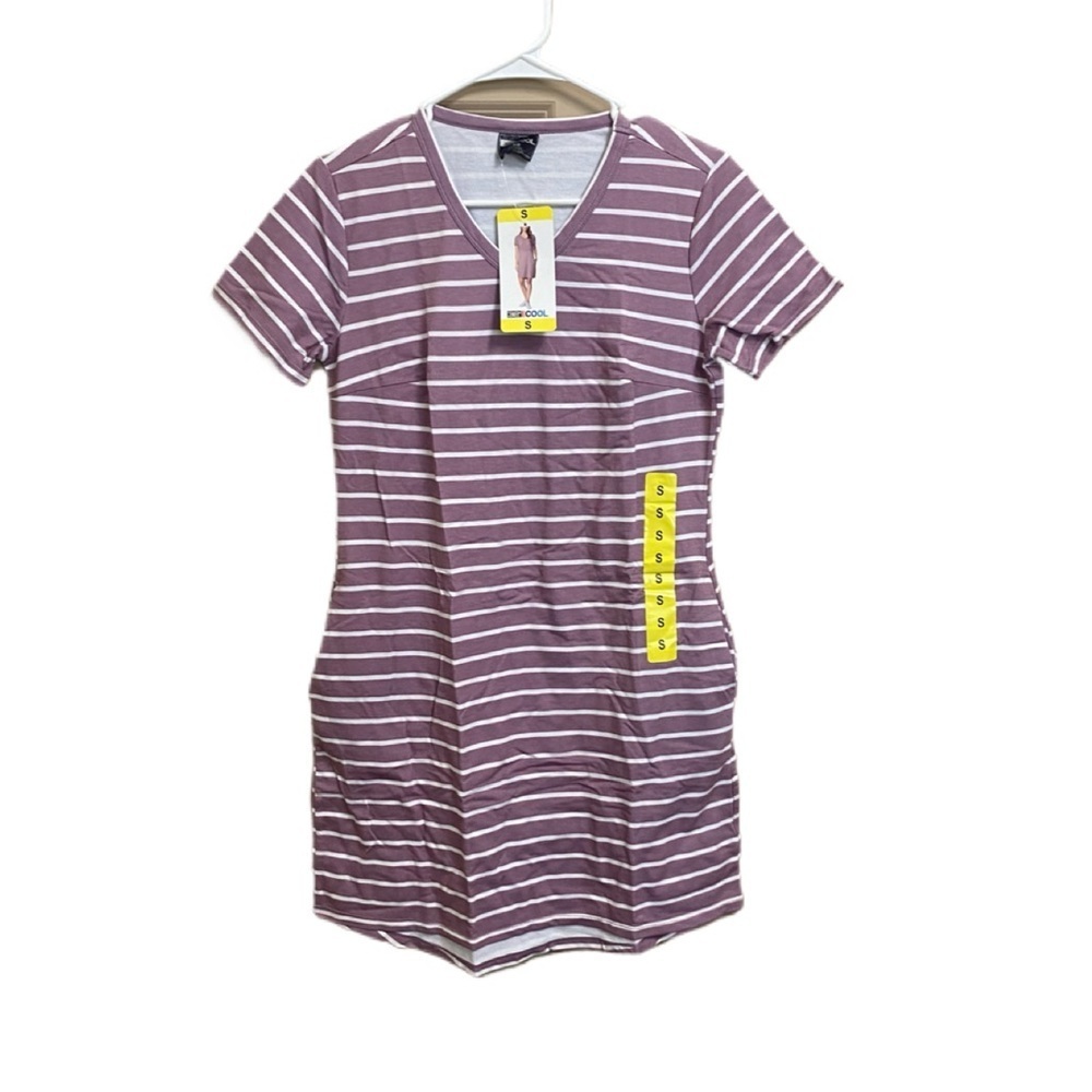 32 Degrees Cool NWT Women’s Lightweight Pocketed Striped Leisure Dress Sz S